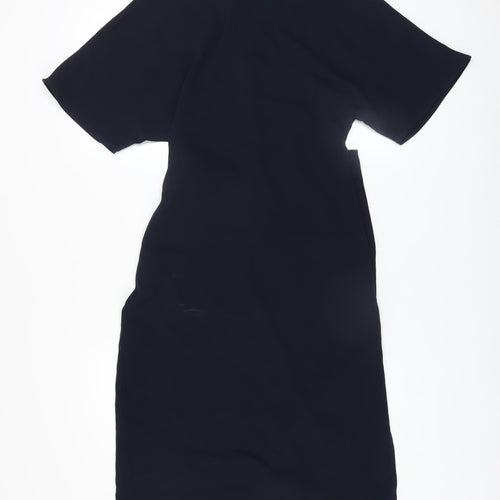 Warehouse Women’s Black Belted Wrap Dress Size 6 Half Sleeve