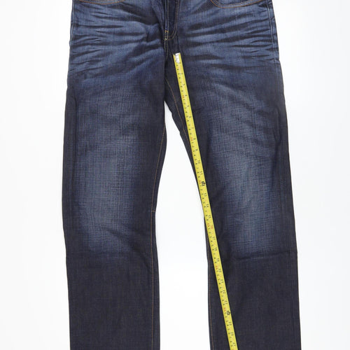Fullcircle Men's Blue Denim Straight Jeans W34 L34