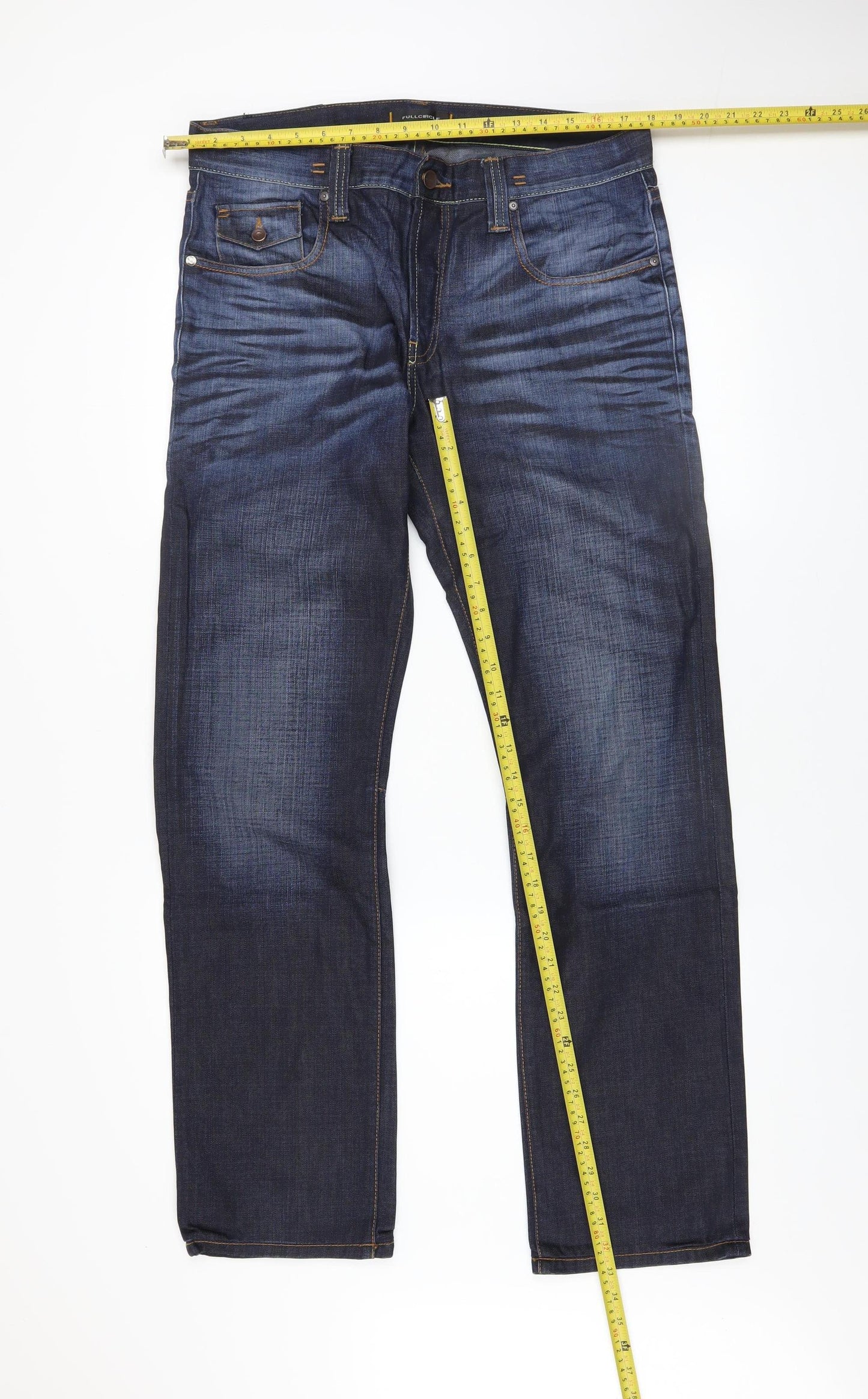 Fullcircle Men's Blue Denim Straight Jeans W34 L34