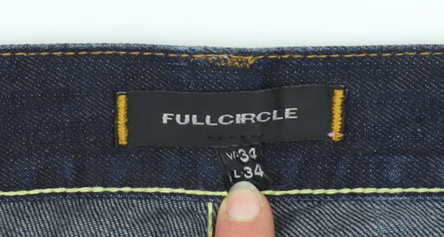 Fullcircle Men's Blue Denim Straight Jeans W34 L34