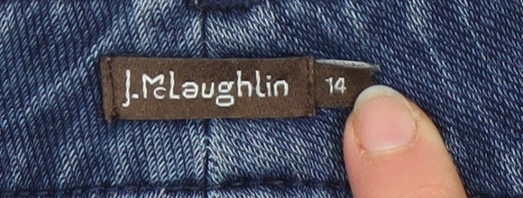 J.McLaughlin Women’s Blue Straight Leg Stretch Denim Jeans Size 14