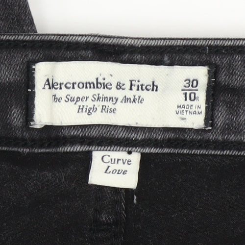 Abercrombie & Fitch Women's Black Size 10 High Rise Super Skinny Ankle Jeans
