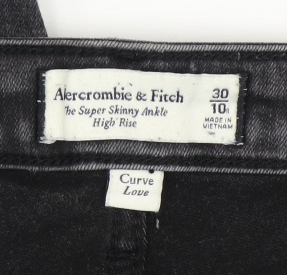 Abercrombie & Fitch Women's Black Size 10 High Rise Super Skinny Ankle Jeans