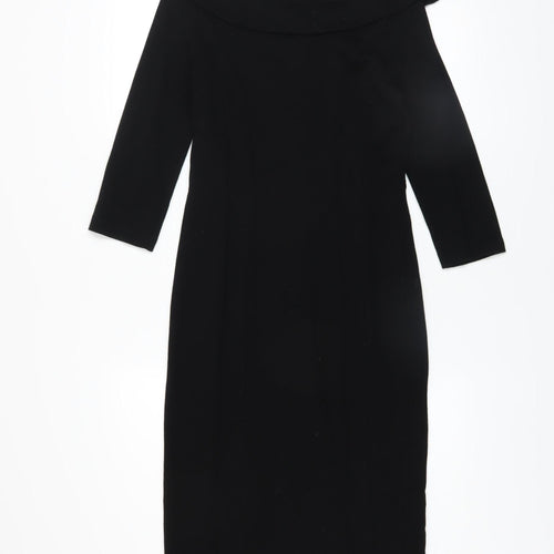 Wallis Women’s Black Off Shoulder Sheath Dress Size 8