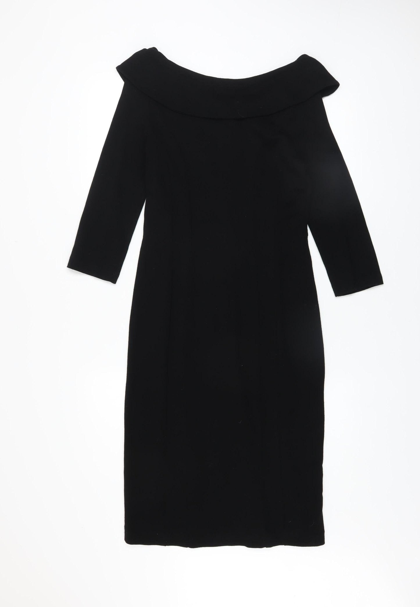 Wallis Women’s Black Off Shoulder Sheath Dress Size 8