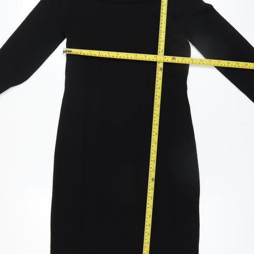Wallis Women’s Black Off Shoulder Sheath Dress Size 8