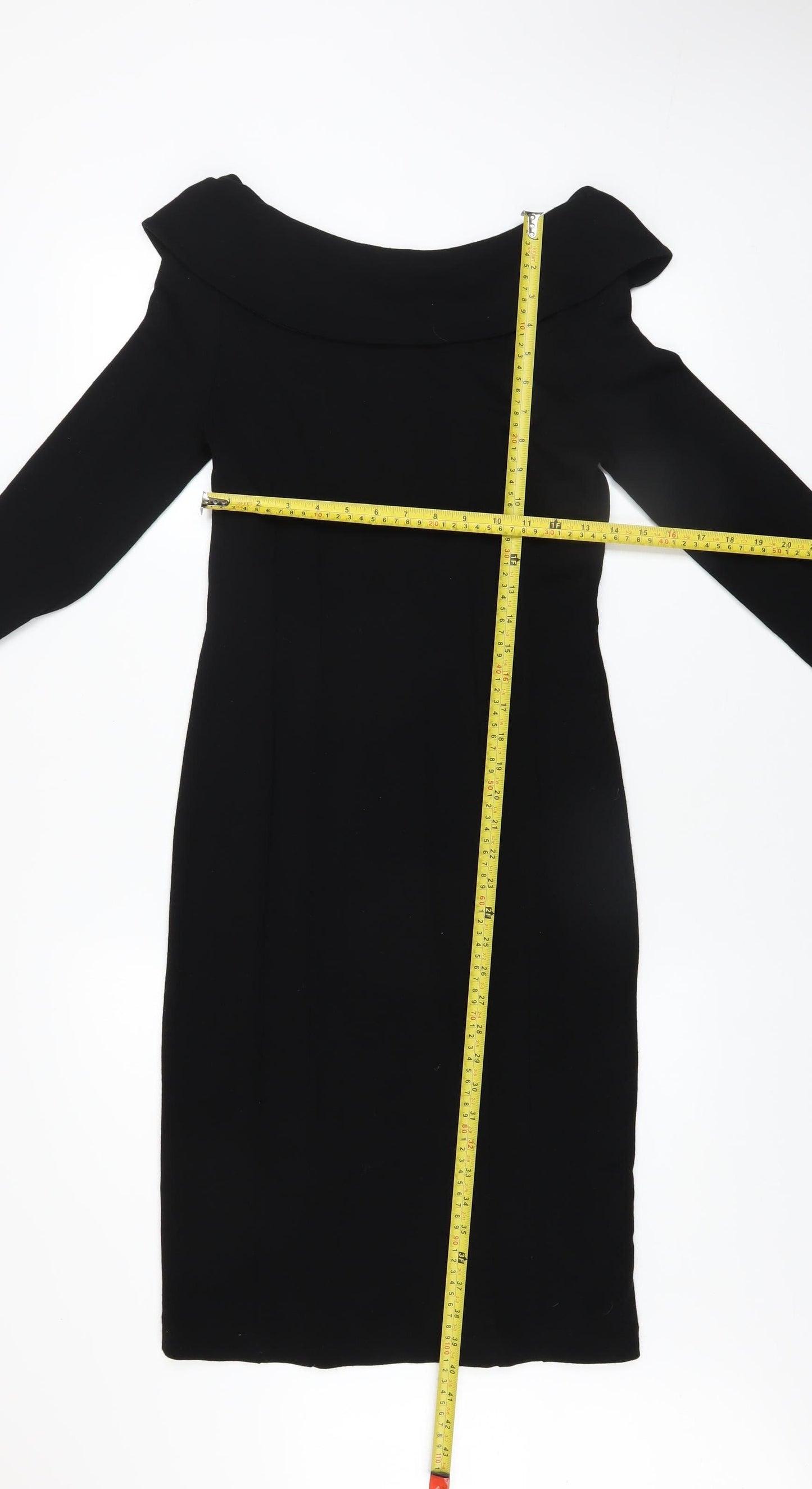 Wallis Women’s Black Off Shoulder Sheath Dress Size 8