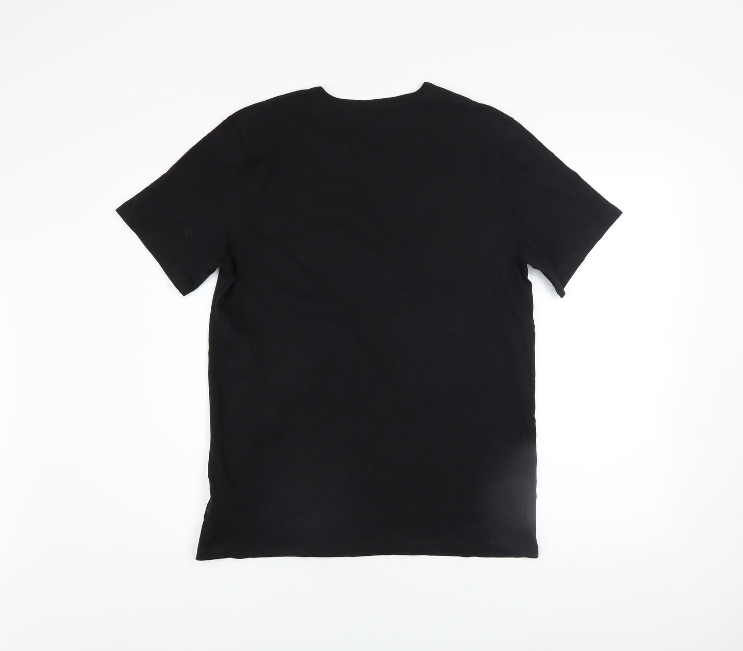 Hugo Boss Men's Black Cotton Crew Neck Regular Fit T-Shirt L