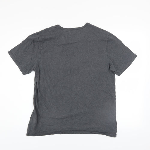 Hugo Boss Men's Grey Cotton Crew Neck Short Sleeve T-Shirt L