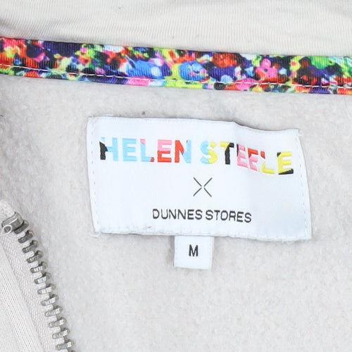 Helen Steele Men’s Beige Full Zip Hoodie Size M