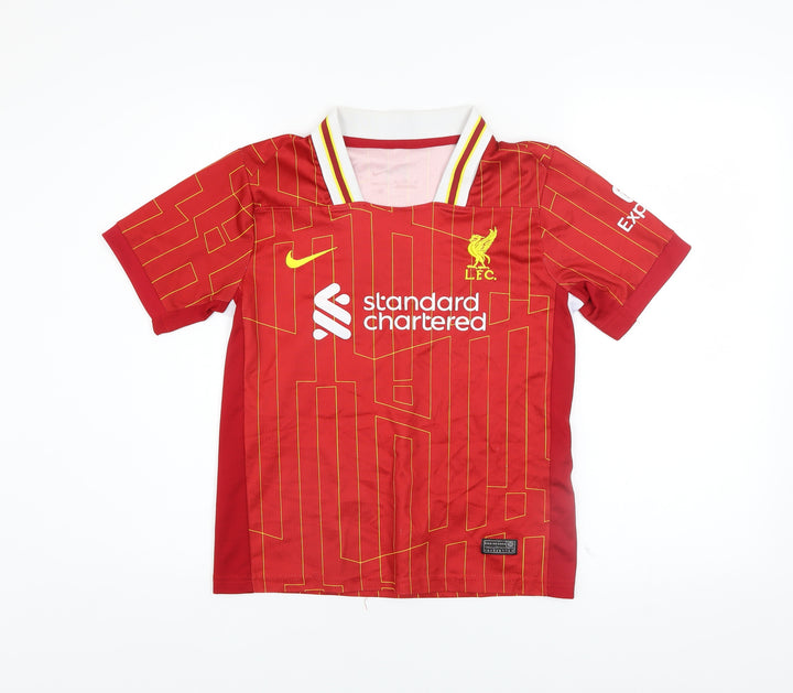 Nike Boys Red LFC Football Jersey T-Shirt 10-11 Years Lightweight Sports Top