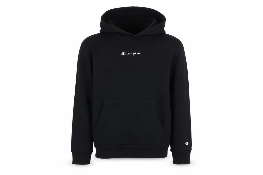 Champion Boys Black Pullover Hoodie 11-12 Years Regular Fit Fleece Sweatshirt