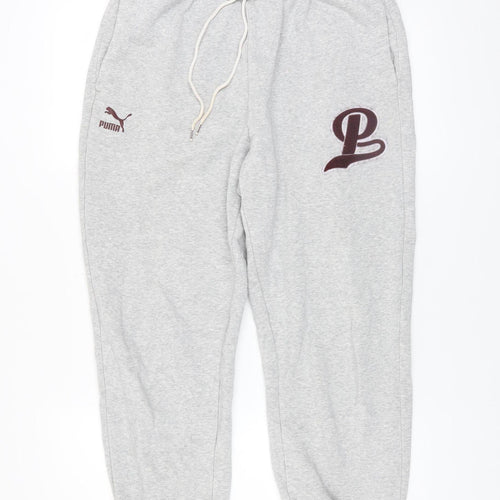 Puma Men's Grey M Sweatpants Joggers Regular Fit Activewear