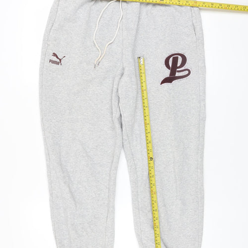 Puma Men's Grey M Sweatpants Joggers Regular Fit Activewear