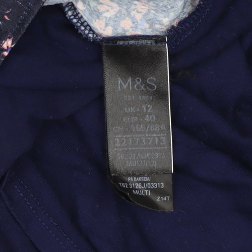 Marks and Spencer Womens Multicoloured Floral Tunic Blouse Size 12