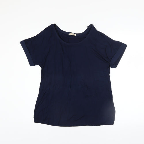 Phase Eight Women's Blue Viscose Stretch Jersey T-Shirt UK 12