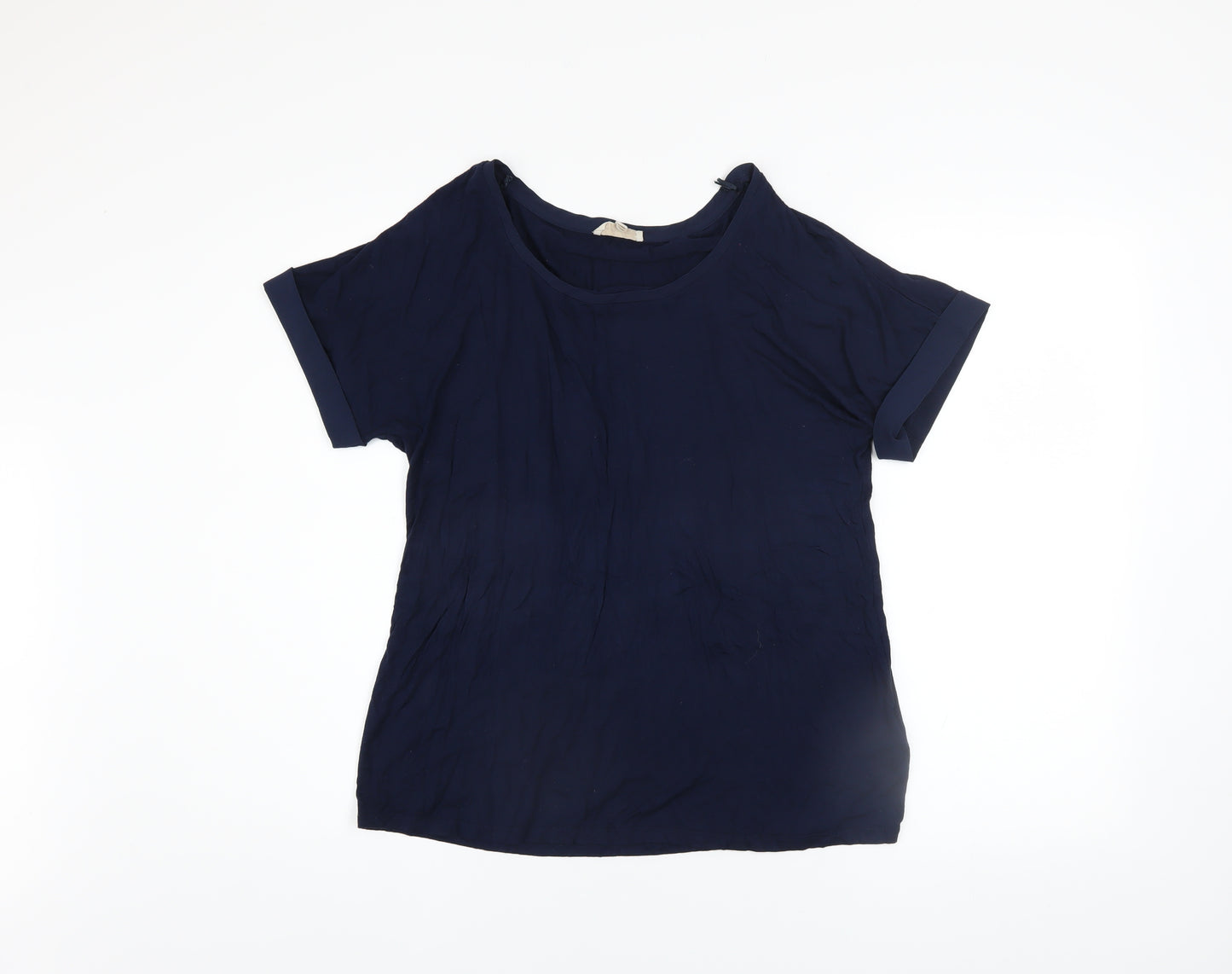 Phase Eight Women's Blue Viscose Stretch Jersey T-Shirt UK 12