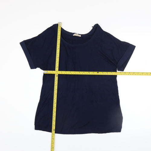 Phase Eight Women's Blue Viscose Stretch Jersey T-Shirt UK 12