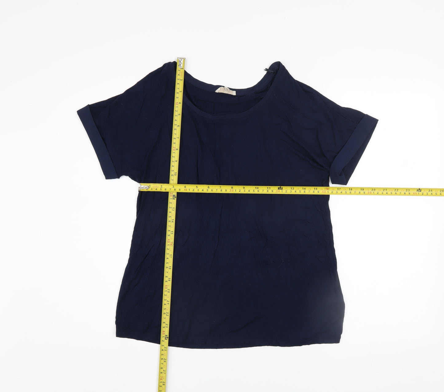 Phase Eight Women's Blue Viscose Stretch Jersey T-Shirt UK 12