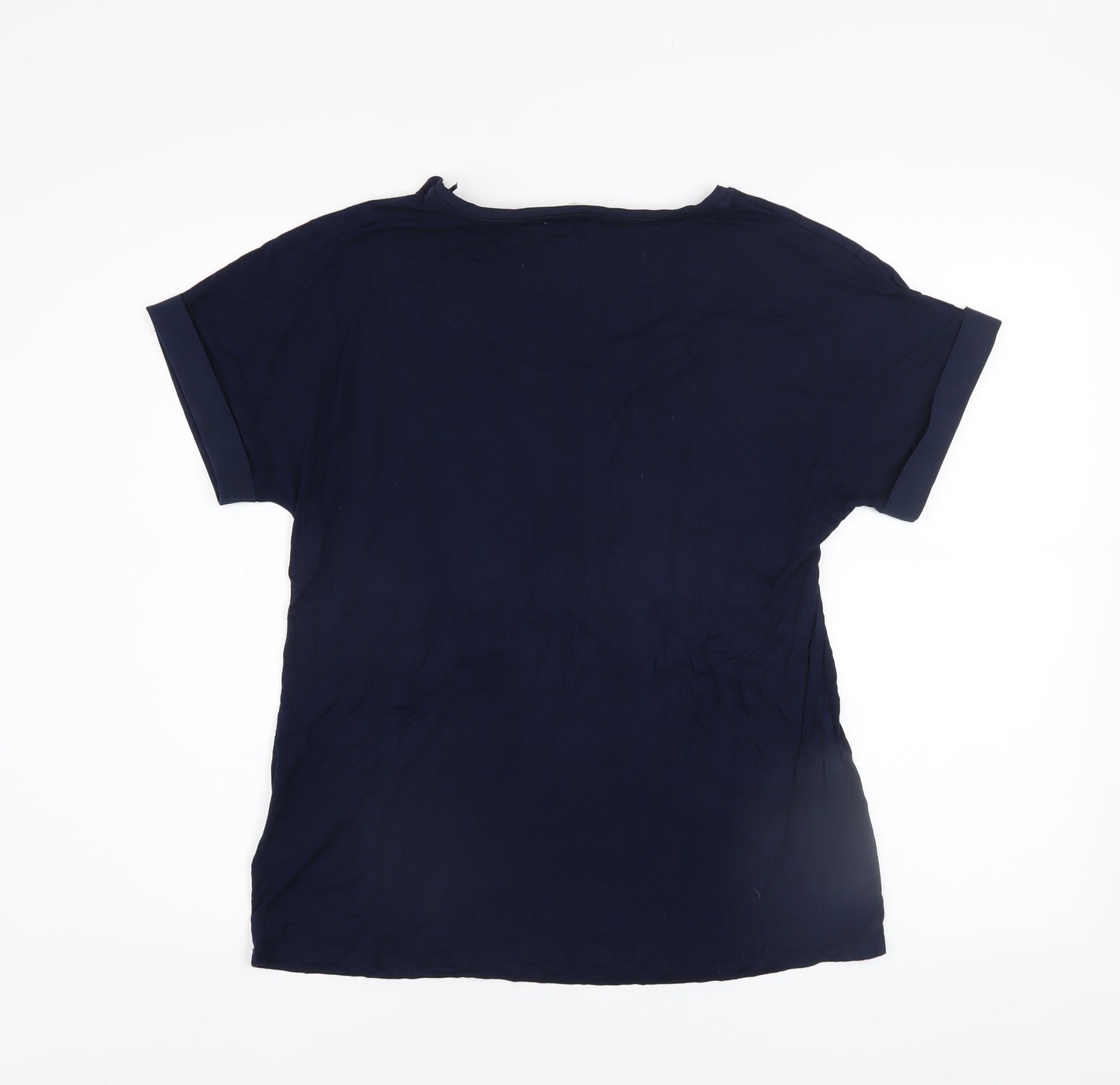 Phase Eight Women's Blue Viscose Stretch Jersey T-Shirt UK 12