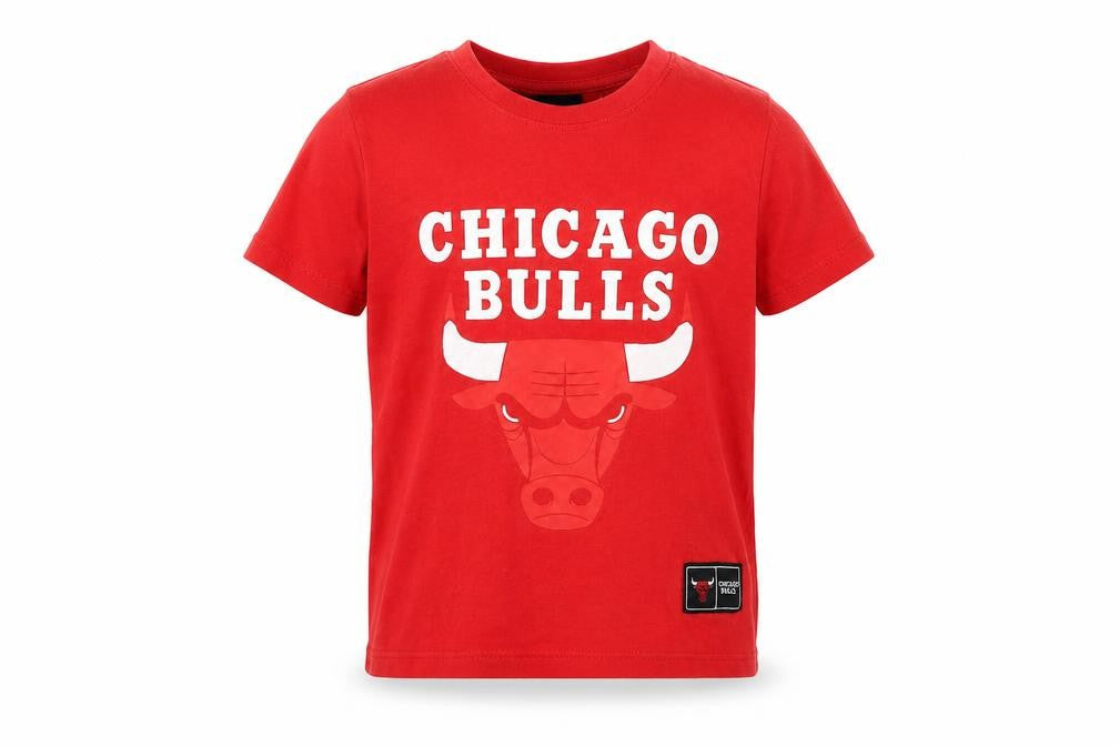 NBA Chicago Bulls Boys Red Cotton T-Shirt 3-4 Years Short Sleeve Top