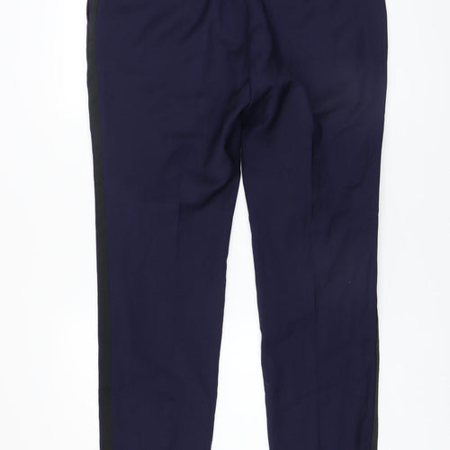 Van Gils Men's Blue Wool Dress Trousers Size 54 Tailored Fit