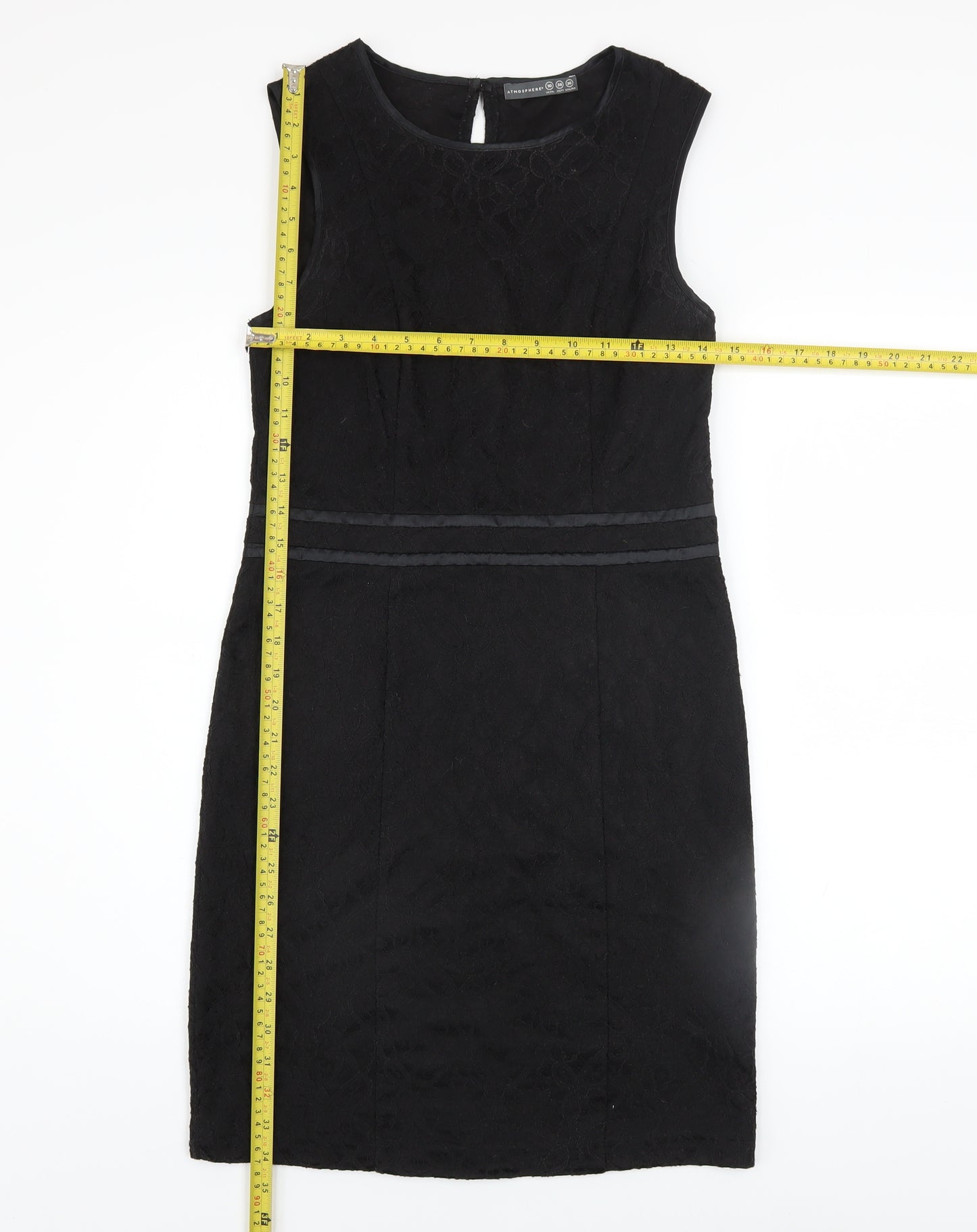 Atmosphere Women’s Black Lace Sheath Knee Length Dress UK 10
