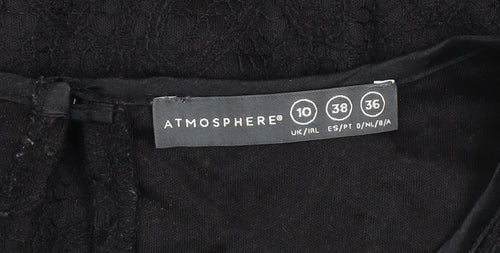 Atmosphere Women’s Black Lace Sheath Knee Length Dress UK 10