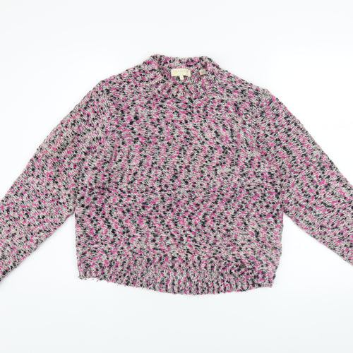 Ted Baker Women’s Multicoloured Wool Blend Chunky Knit High Neck Jumper Size S