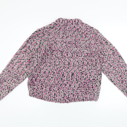 Ted Baker Women’s Multicoloured Wool Blend Chunky Knit High Neck Jumper Size S