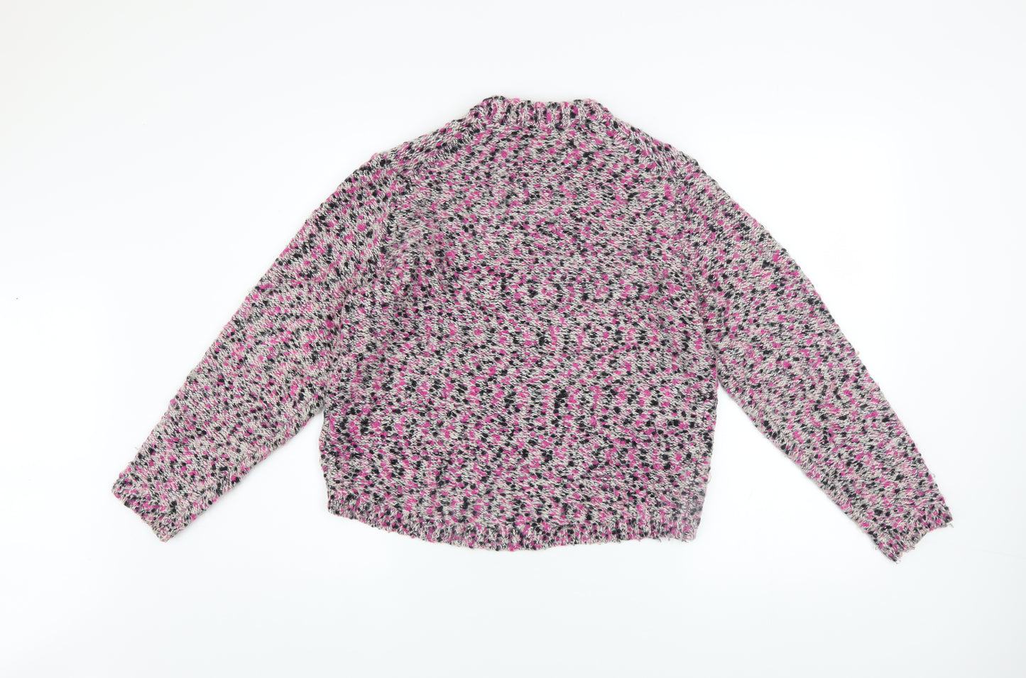 Ted Baker Women’s Multicoloured Wool Blend Chunky Knit High Neck Jumper Size S