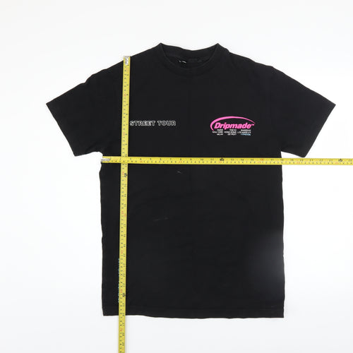 Dripmade Men’s Black Street Tour Graphic Cotton T-Shirt XS