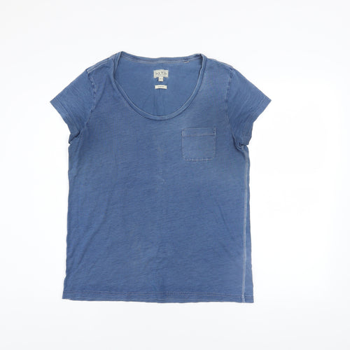 Jack Wills Womens Blue Slim Fit Cotton T-Shirt UK 12