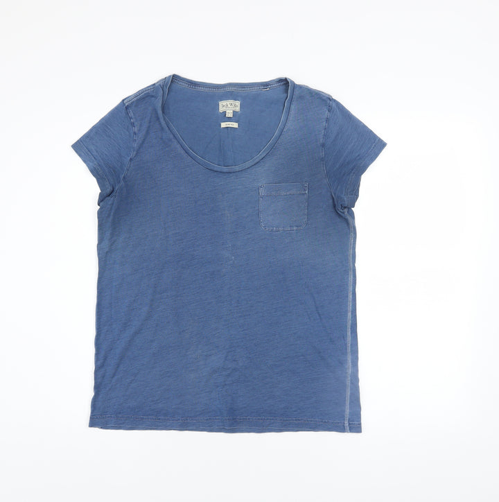 Jack Wills Womens Blue Slim Fit Cotton T-Shirt UK 12