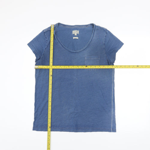Jack Wills Womens Blue Slim Fit Cotton T-Shirt UK 12