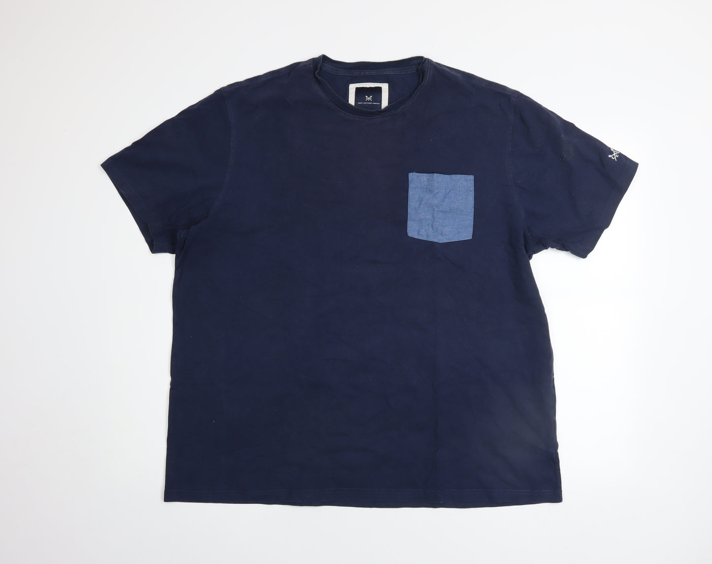 Crew Clothing Company Men's Blue 2XL Cotton Pocket T-Shirt