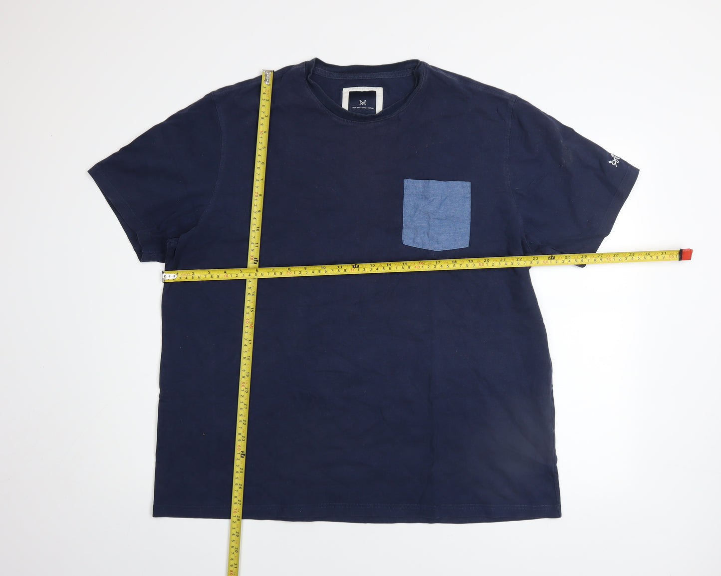 Crew Clothing Company Men's Blue 2XL Cotton Pocket T-Shirt