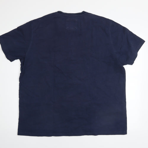 Crew Clothing Company Men's Blue 2XL Cotton Pocket T-Shirt