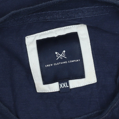 Crew Clothing Company Men's Blue 2XL Cotton Pocket T-Shirt