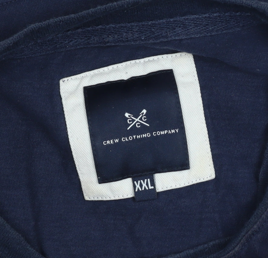 Crew Clothing Company Men's Blue 2XL Cotton Pocket T-Shirt