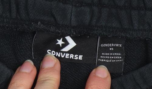 Converse Women’s Black XS Jogger Sweatpants 80% Cotton 20% Polyester