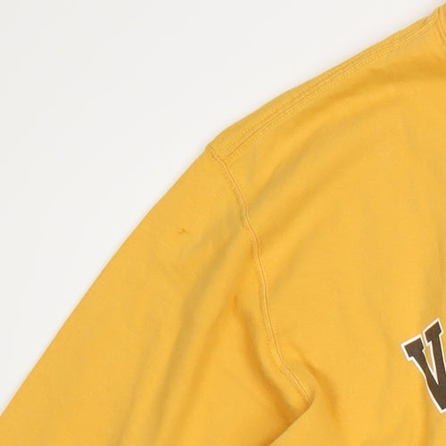 Jansport Men's Yellow Long Sleeve Valparaiso Cotton T-Shirt M Retro