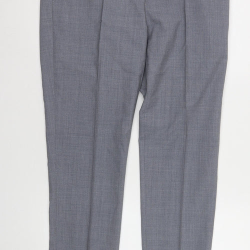 Remus Uomo Men's Grey Wool Blend Dress Pants 36R Formal Trousers