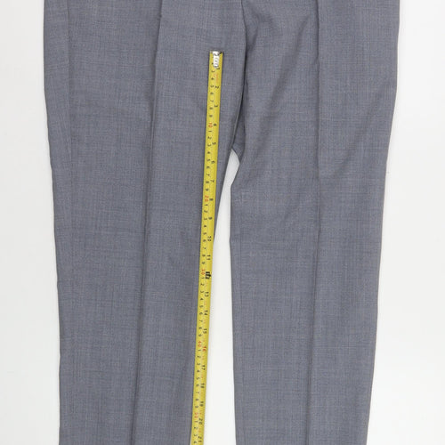 Remus Uomo Men's Grey Wool Blend Dress Pants 36R Formal Trousers