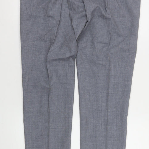 Remus Uomo Men's Grey Wool Blend Dress Pants 36R Formal Trousers