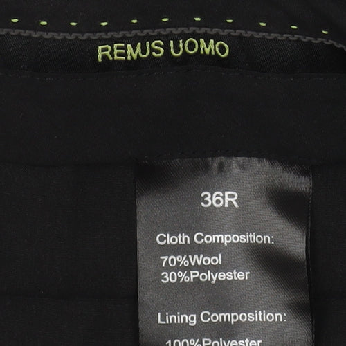 Remus Uomo Men's Grey Wool Blend Dress Pants 36R Formal Trousers