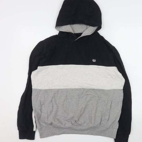 Burton Mens Grey Colour Block Pullover Hoodie M Regular Fit