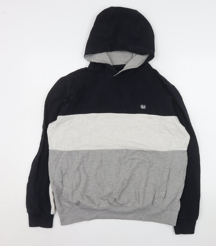 Burton Mens Grey Colour Block Pullover Hoodie M Regular Fit