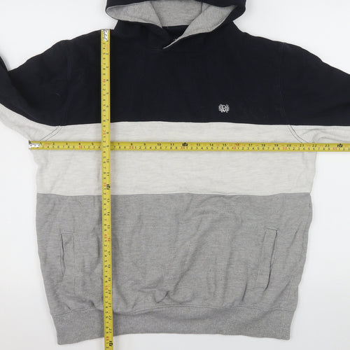 Burton Mens Grey Colour Block Pullover Hoodie M Regular Fit