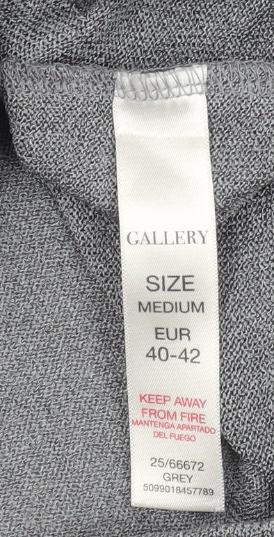Gallery Womens Grey Cowl Neck Long Sleeve Knit Blouse Size 14
